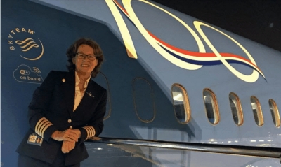 Jacqueline Vollebregt, a capitã mais experiente da KLM, conta algumas de suas experiências  em viagens pelo mundo
