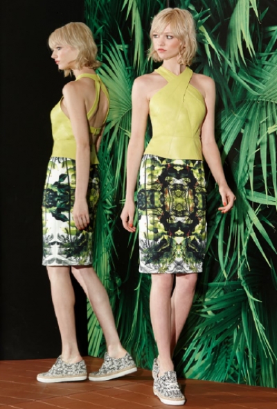 Verde e Amarelo by Nicole Miller em sua linha Resort 2015