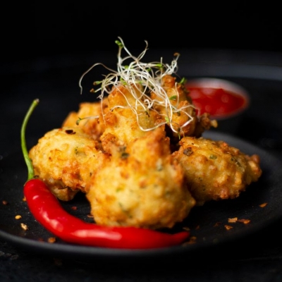 Bolinho de arroz com geleia de pimenta, by Chef Bruno Linares, da Heavy Sauce